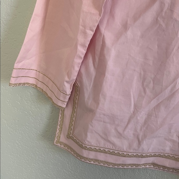 NicoBlu Maharani Tunic In Blush Pink Embroidered In Gold Filigree. Size XL - Picture 10 of 16